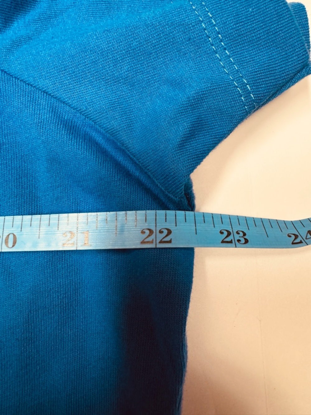 A la Carte Silver Embellished Trim Short Sleeve Tee in Royal Blue - Picture 8 of 9